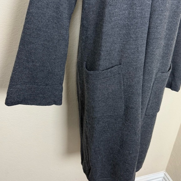 J.McLaughlin Marjorie Charcoal Gray Boiled‎ Wool Cardigan - Picture 8 of 15
